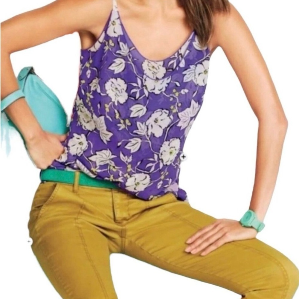 CABI Floral Purple Women's Top style 5544